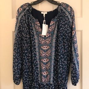 Joie Silk Elastic Drop Waist Dress Size L